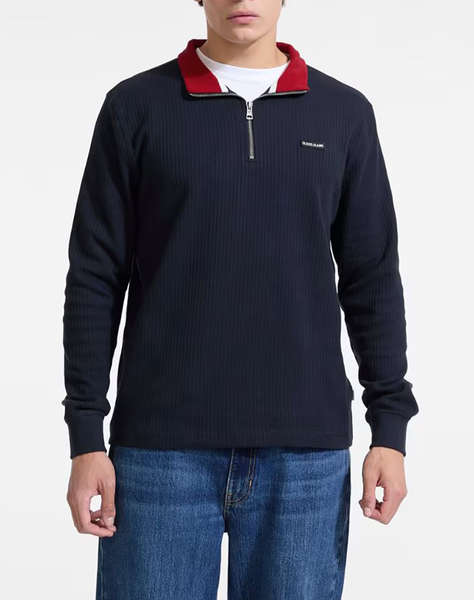 GUESS JEANS GJ CN REG DROP NEEDLE QUARTER MEN''S SWEATSHIRT