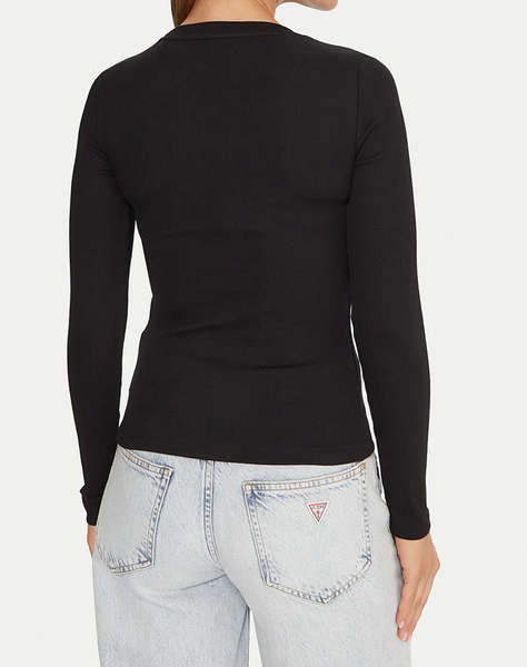 GUESS JEANS GJ LS CN EMBRO SLIM TOP ДАМСКА БЛУЗА