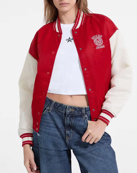 GUESS JEANS GJ VARSITY WITH EMBROIDERY ДАМСКО ЯКЕ