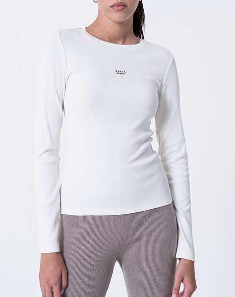 GUESS JEANS GJ LS CN EMBRO SLIM TOP ДАМСКА БЛУЗА