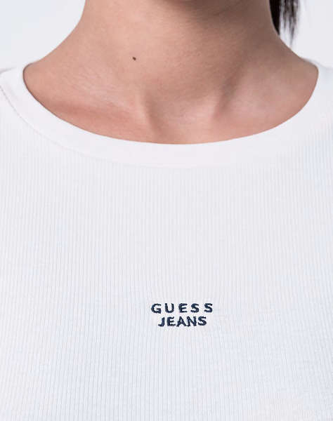 GUESS JEANS GJ LS CN EMBRO SLIM TOP ДАМСКА БЛУЗА