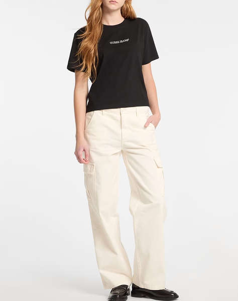 GUESS JEANS GJ SS CN BOXY EMBRO LOGO TEE ДАМСКА БЛУЗА