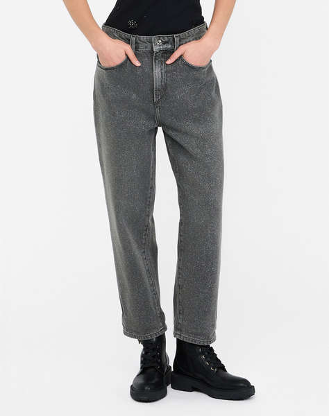 LIU JO BLACK_UF5D27_PANT.STRAIGHT FIT H.W. ДАМСКИ ПАНТАЛОНИ