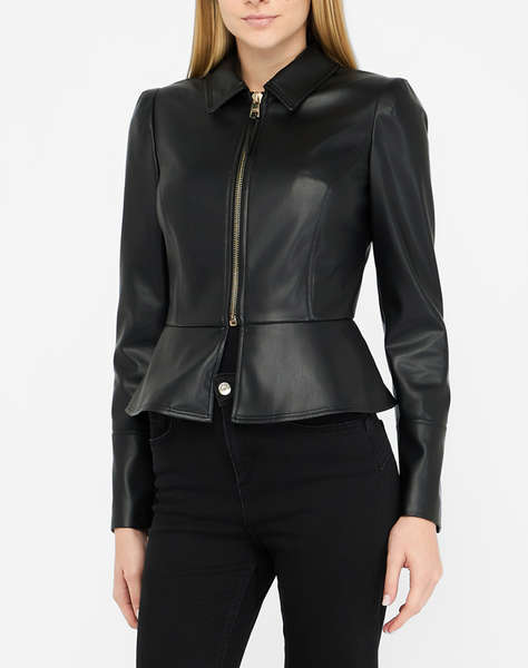 LIU JO BLACK_CF5C25_GIACCA SLIM FIT КОЖЕНО ДАМСКО ЯКЕ