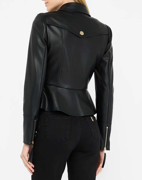 LIU JO BLACK_CF5C25_GIACCA SLIM FIT КОЖЕНО ДАМСКО ЯКЕ