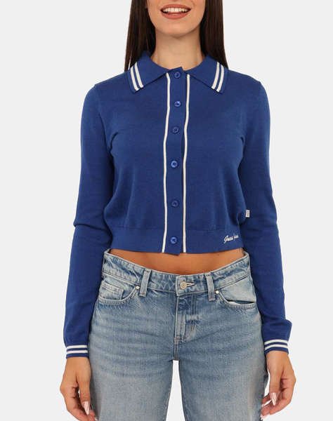 GUESS JEANS GJ LS POLO GUESS J EMB SWTR WOMEN''S JACKET