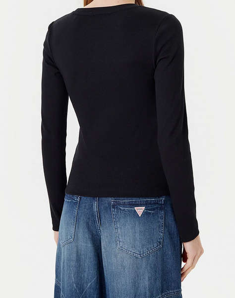 GUESS JEANS GJ LS CN EMBRO SLIM TOP ДАМСКА БЛУЗА