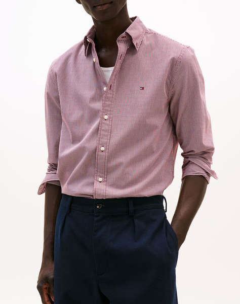 TOMMY HILFIGER FLEX POPLIN MICRO GINGHAM SHIRT