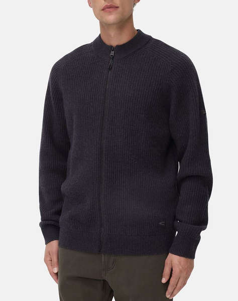 CAMEL ACTIVE ПЛЕТЕНА ЖИЛЕТКА full zip stand up collar