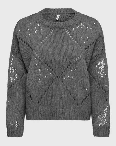 ONLY ONLKANSAS LIFE LS SEQUINS O-NECK KNT