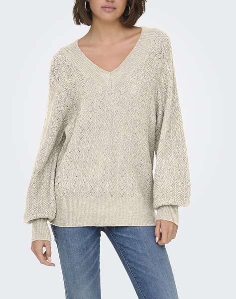 ONLY ONLLUCILLA LS GLITTER V-NECK KNT