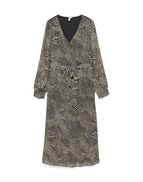 VERO MODA VMGEBRA GEDNA LS 7/8 DRESS WVN BTQ GA