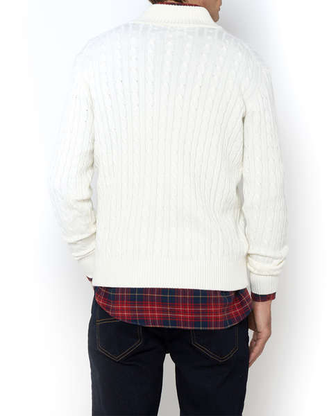 THE BOSTONIANS KNITTING HALF-ZIP REGULAR FIT