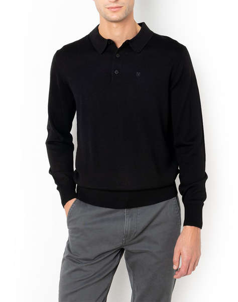 THE BOSTONIANS KNITTING MERINO POLO REGULAR FIT