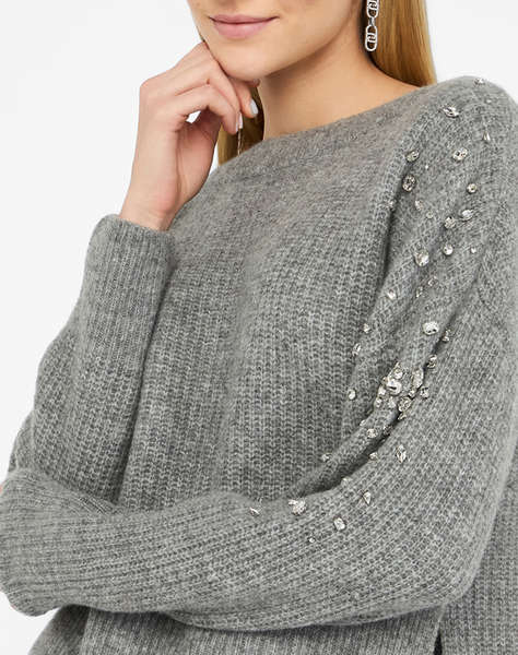 LIU JO BLACK_CF5M21_MAGLIA CHIUSA M/L ДАМСКА БЛУЗА