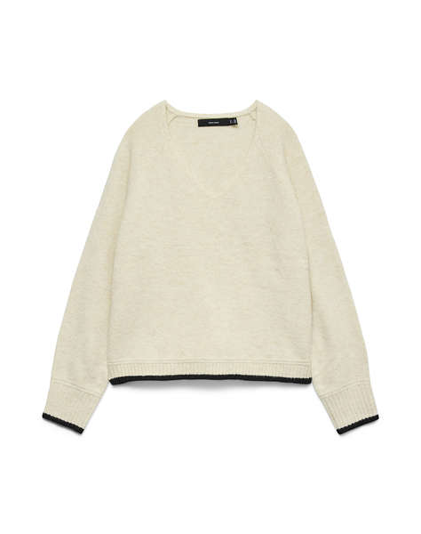 VERO MODA VMAQUARIUS LS V-NECK RAGLAN PULLOVER BF