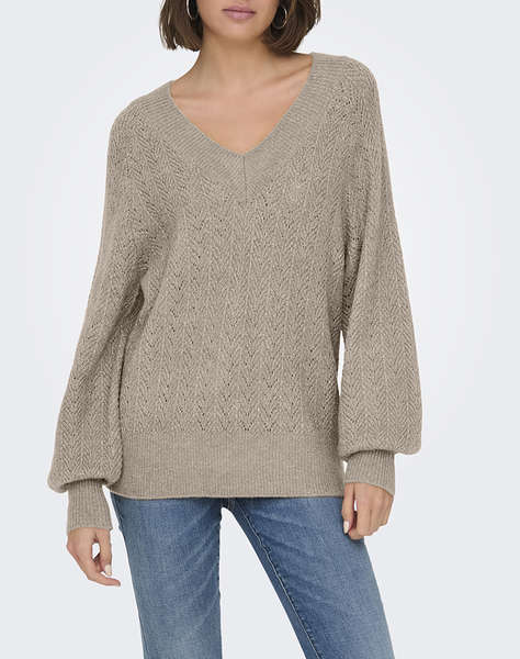 ONLY ONLLUCILLA LS GLITTER V-NECK KNT