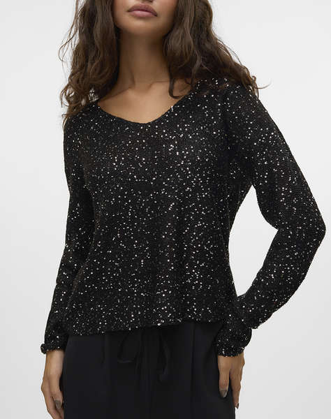 VERO MODA VMLEILANI NEW LS V-NECK PULLOVER REP