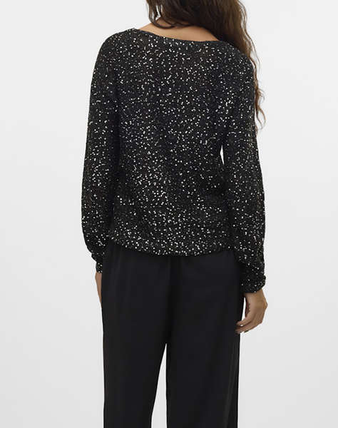 VERO MODA VMLEILANI NEW LS V-NECK PULLOVER REP