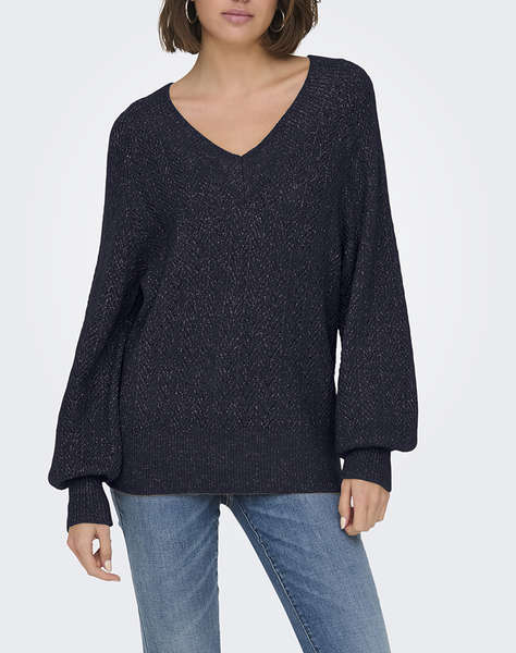 ONLY ONLLUCILLA LS GLITTER V-NECK KNT