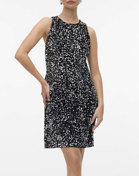 VERO MODA VMBELLA SL O-NECK SHORT SQ DRESS JRS GA