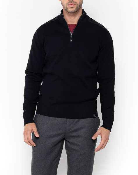 THE BOSTONIANS KNITTING HALF-ZIP REGULAR FIT
