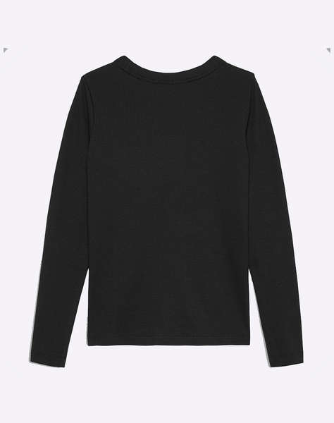 CALVIN KLEIN LS RIB TEE + CREST LOGO