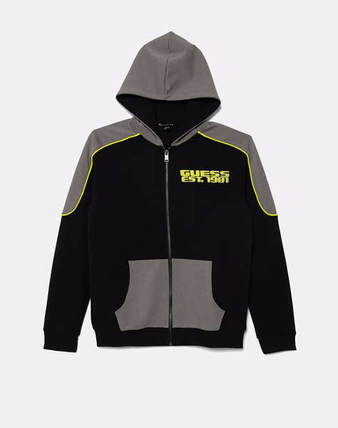 GUESS HOODED LS ACTIVE TOP W/ZIP SWEATSHIRT CHILDREN''S BOY