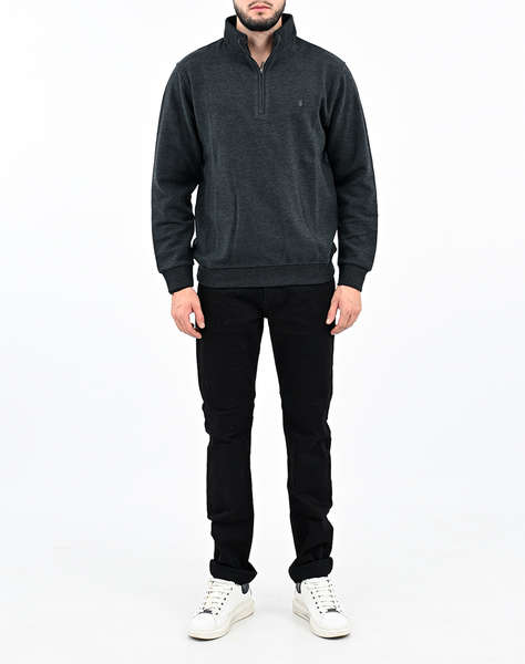 THE BOSTONIANS COTTON SWEATSHIRT HALF ZIP REGULAR FIT