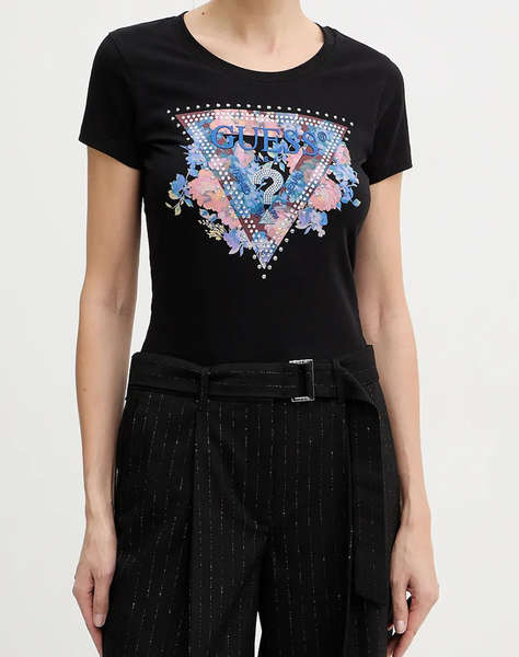 GUESS SS CN PEONY TRIANGLE TEE ДАМСКА БЛУЗА