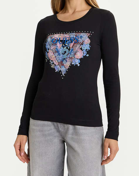 GUESS LS CN PEONY TRIANGLE TEE ДАМСКА БЛУЗА
