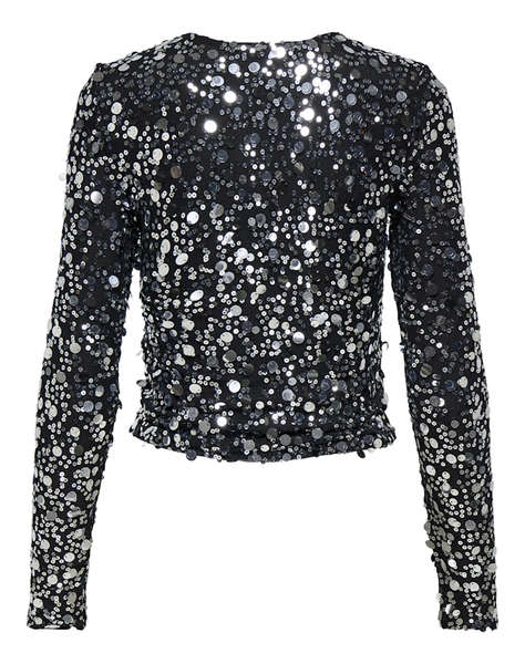 ONLY ONLCATINA LS SEQUINS TOP WVN