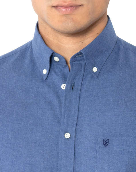 THE BOSTONIANS РИЗА REGULAR FIT Plain FLANNEL Button-down Regular Fit