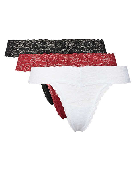 GUESS 3PACK BASIC LACE THONG WOMEN''S UNDERWEAR