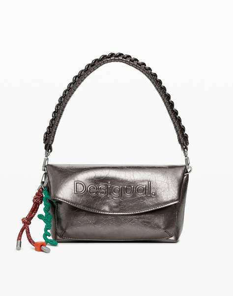 DESIGUAL BAG_HALF LOGO TROKEL DARK SILVE WOMEN''S BAG