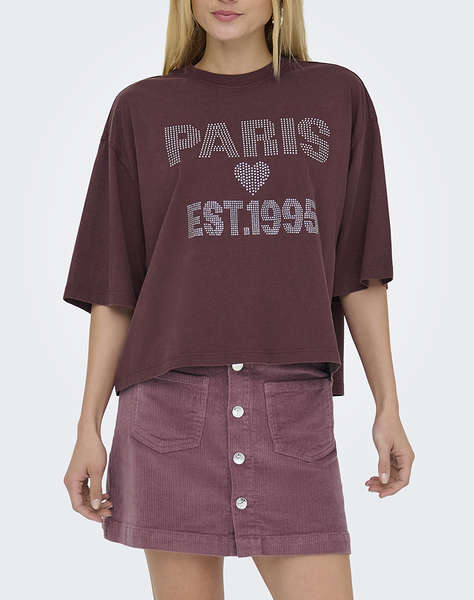 ONLY ONLJOS S/S O-NECK SHINE TOP BOX JRS