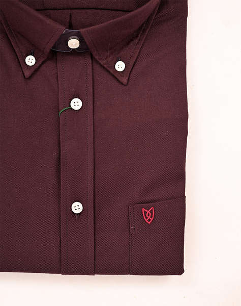 THE BOSTONIANS РИЗА TWILL REGULAR FIT Plain TWILL Button-down Regular FIT