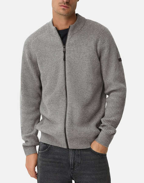 CAMEL ACTIVE ПЛЕТЕНА ЖИЛЕТКА full zip stand up collar