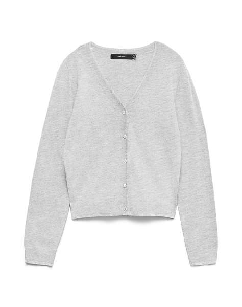 VERO MODA VMHAPPYGLITTER CONTRAS LS V-NK CARDI BOO