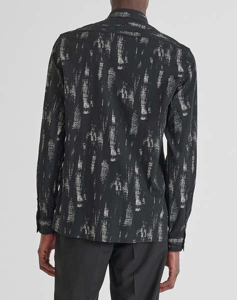 ANTONY MORATO MMSL00614FA430650 MIN OF 6 SHIRT BARCELONA REGULAR STRAIGHT FIT IN PRINTED COTTON VISCOSE BLEND FABRIC WITH LOGOED METAL BADGE МЪЖКА ТЕНИСКА