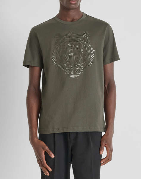 ANTONY MORATO MMKS02566FA100240 MIN OF 6 T-SHIRT REGULAR FIT IN JERSEY COTTON FABRIC WITH RUBBER REFLECTIVE TIGER PRINT МЪЖКА ТЕНИСКА
