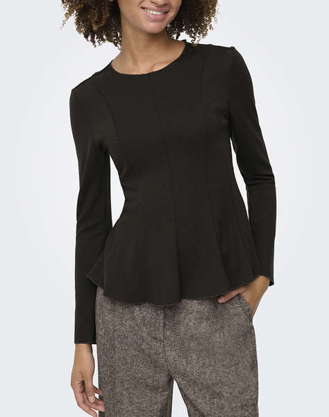 ONLY ONLKENYA L/S PEPLUM TOP JRS NOOS