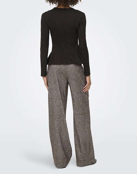 ONLY ONLKENYA L/S PEPLUM TOP JRS NOOS