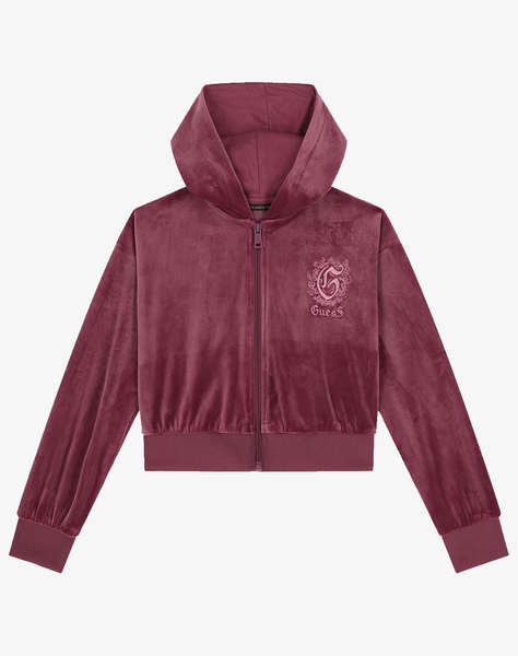 GUESS HOODED ACTIVE TOP WITH ZIP SWEATSHIRT CHILD GIRL