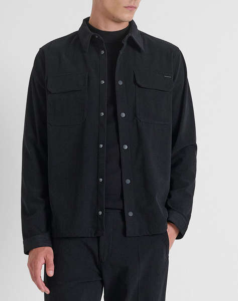 ANTONY MORATO MMSL00765FA300027 MIN OF 6 SHIRT REGULAR FIT IN CORDUROY FABRIC WITH LOGOED METAL BADGE МЪЖКА ТЕНИСКА