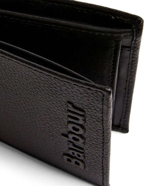 BARBOUR LOGO LEATHER BILLFOLD WALLET