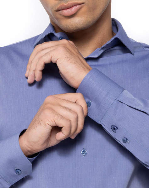 THE BOSTONIANS РИЗА ПОПЛИН CUSTOM FIT Plain POPLIN Semi-rex Custom FIT