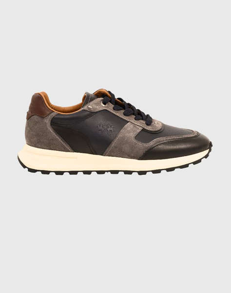 LA MARTINA MEN''S SHOES GREY SUEDE