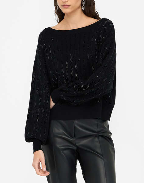 LIU JO BLACK_CF5M12_MAGLIA CHIUSA M/L ДАМСКА БЛУЗА