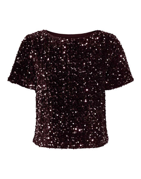 ONLY ONLANIKA SS SEQUINS BOAT TOP WVN